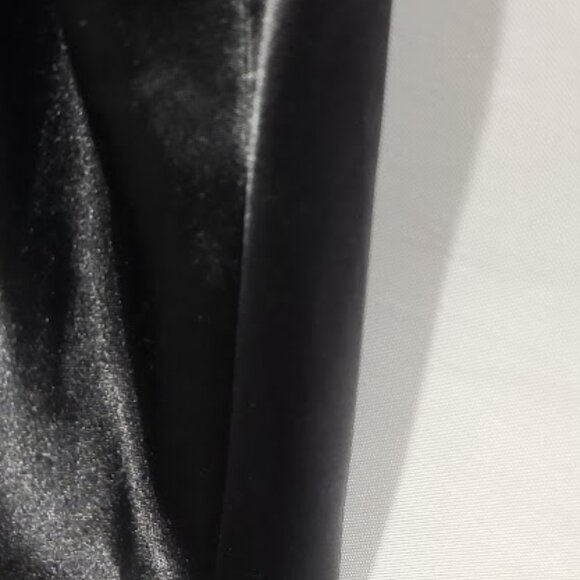 KARINA NITES BLACK MAXI SATIN FEEL NIGHTGOWN Y2K VINTAGE LINED GOTH SIZE 12 - Picture 4 of 7